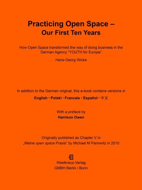 Hans-Georg Wicke - Practicing Open Space - Our First Ten Years, E-bok
