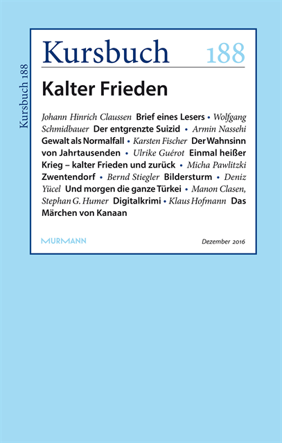 Armin Nassehi, Peter Felixberger - Kursbuch 188, E-bok