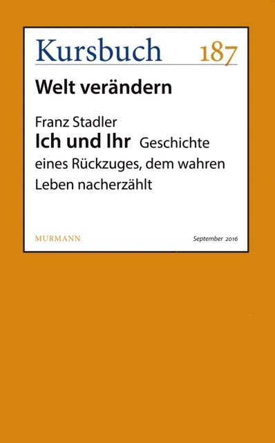 Franz Stadler - Ich und Ihr, E-bok