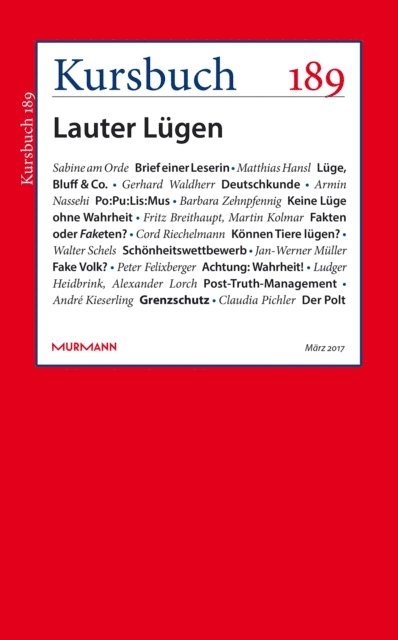 Armin Nassehi, Peter Felixberger - Kursbuch 189, E-bok