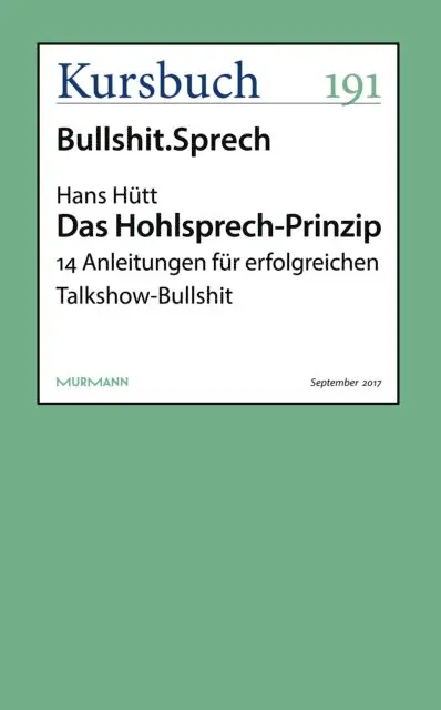 Hans Hutt - Das Hohlsprech-Prinzip, E-bok. Tillgänglighet: Lägg i varukorg