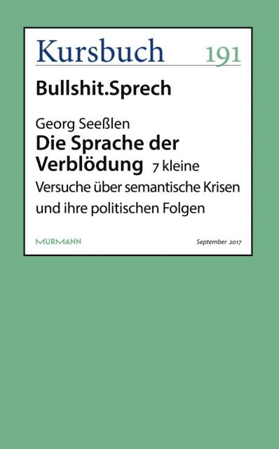 Georg Seelen - Die Sprache der Verblödung, E-bok
