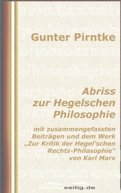 Gunter Pirntke - Abriss zur Hegelschen Philosophie, E-bok. Tillgänglighet: Lägg i varukorg