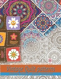 Vintage Quilt patterns coloring book for adults relaxation
