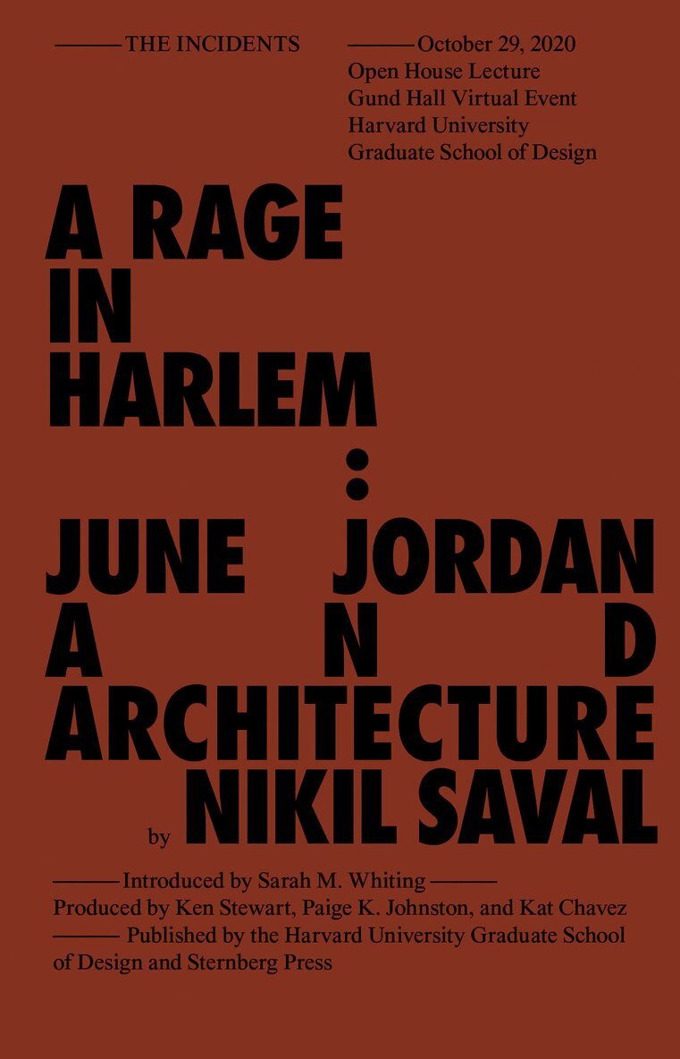 Nikil Saval - Rage in Harlem, Häftad