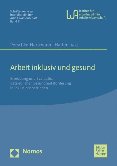 Maleen Halter, Christiane Perschke-Hartmann - Arbeit inklusiv und gesund, E-bok