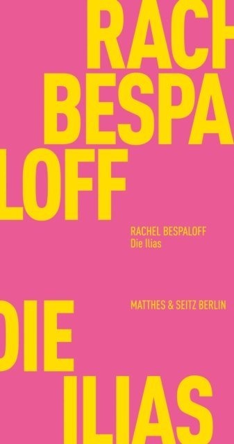Rachel Bespaloff - Die Ilias, E-bok