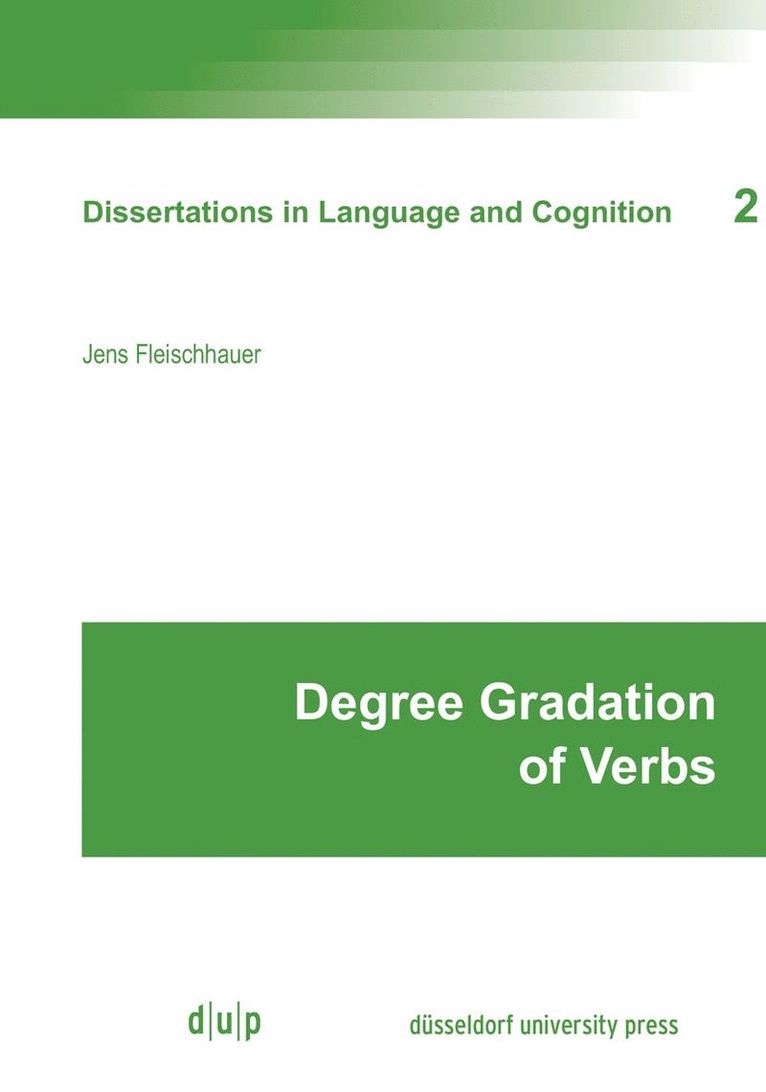 Jens Fleischhauer-Helfer - Degree Gradation of Verbs, Häftad