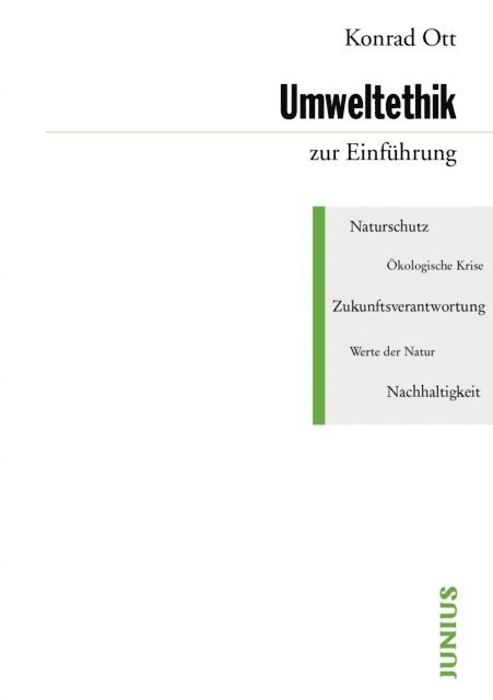 Konrad Ott - Umweltethik zur Einführung, E-bok
