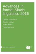 Advances in formal Slavic linguistics 2016
