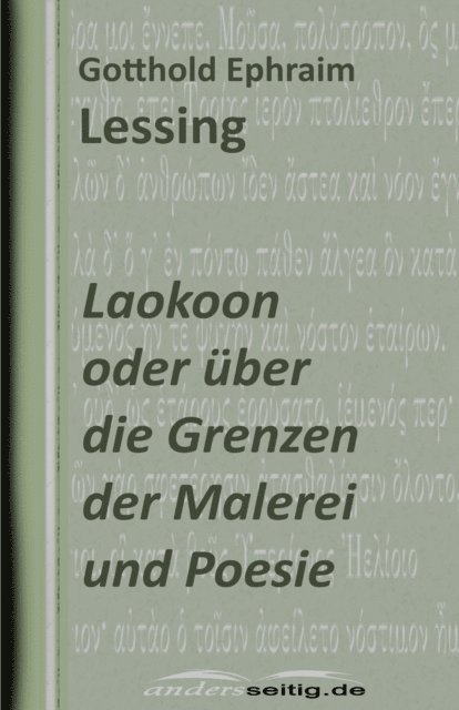 Gotthold Ephraim Lessing - Laokoon oder über die Grenzen der Malerei und Poesie, E-bok