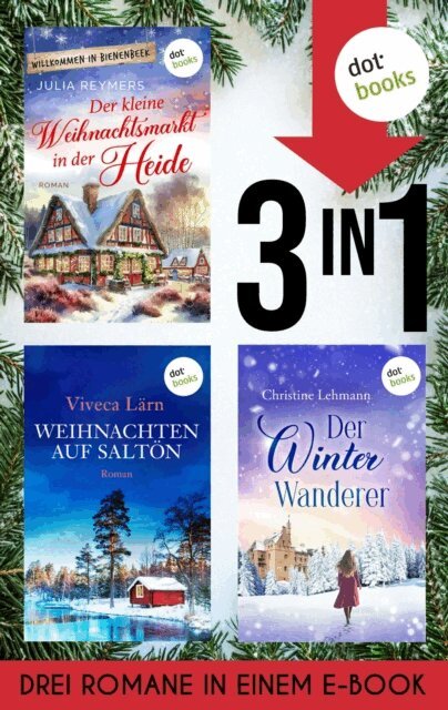Julia Reymers, Christine Lehmann, Viveca Larn - Der kleine Weihnachtsmarkt in der Heide, Weihnachten auf Salton & Der Winterwanderer, E-bok