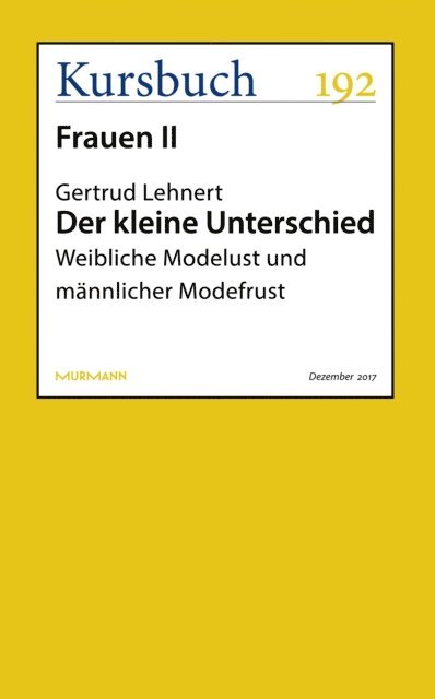 Gertrud Lehnert - Der kleine Unterschied, E-bok