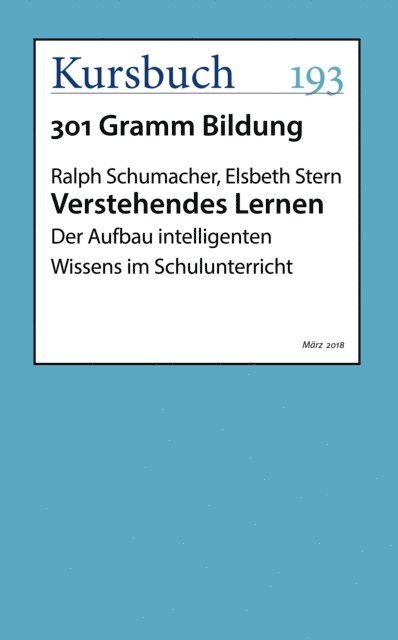 Ralph Schumacher, Elsbeth Stern - Verstehendes Lernen, E-bok