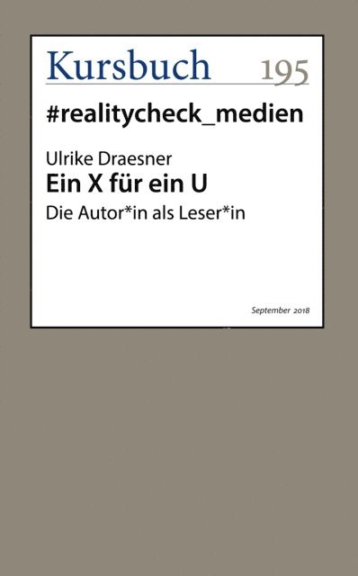 Ulrike Draesner - Ein X für ein U, E-bok