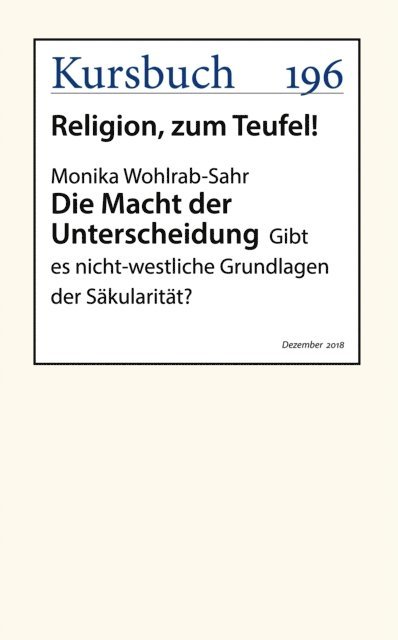 Monika Wohlrab-Sahr - Die Macht der Unterscheidung, E-bok