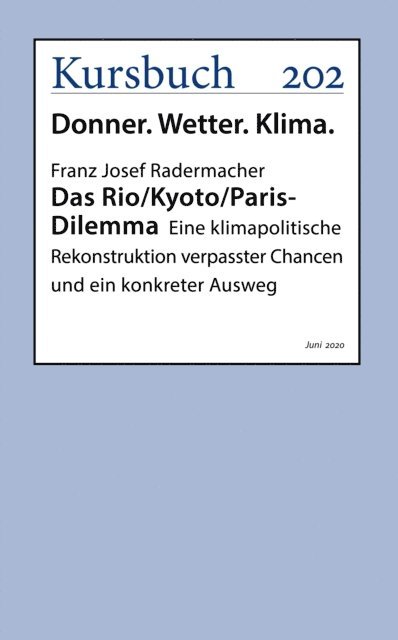Franz Josef Prof. Dr. Dr. Dr. h.c. Radermacher - Das Rio/Kyoto/Paris-Dilemma, E-bok