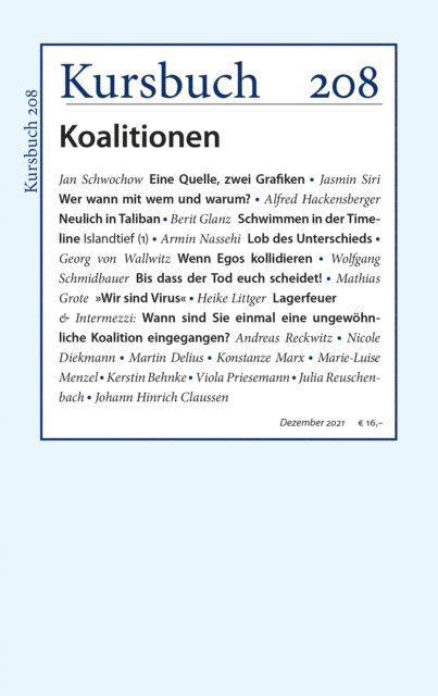 Sibylle Anderl, Peter Felixberger, Armin Nassehi - Kursbuch 208, E-bok
