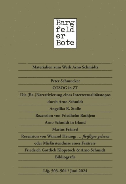 Thomas Korber - Bargfelder Bote 503-504. Lieferung, E-bok