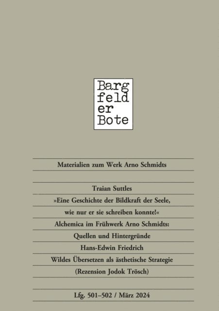 Thomas Korber - Bargfelder Bote 501-502. Lieferung, E-bok