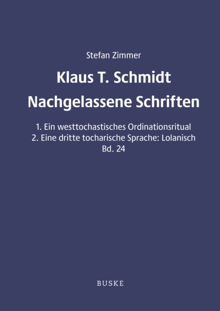 Stefan Zimmer - K. T. Schmidt: Nachgelassene Schriften, E-bok