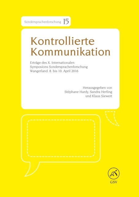 Sandra Herling, Stephane Hardy, Klaus Siewert - Kontrollierte Kommunikation, E-bok