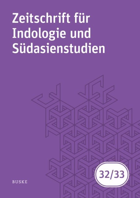 Hans Harder, Thomas Oberlies - Zeitschrift fur Indologie und Sudasienstudien, Band 32 (2015) / 33 (2016), E-bok