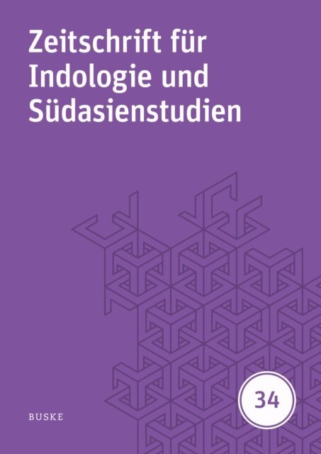 Hans Harder, Thomas Oberlies - Zeitschrift fur Indologie und Sudasienstudien, Band 34 (2017), E-bok