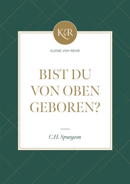 Voice of Hope, Charles Haddon Spurgeon - Bist du von oben geboren?, E-bok