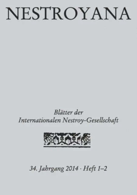 Internationale Nestroy-Gesellschaft - Nestroyana, E-bok. Tillgänglighet: Lägg i varukorg