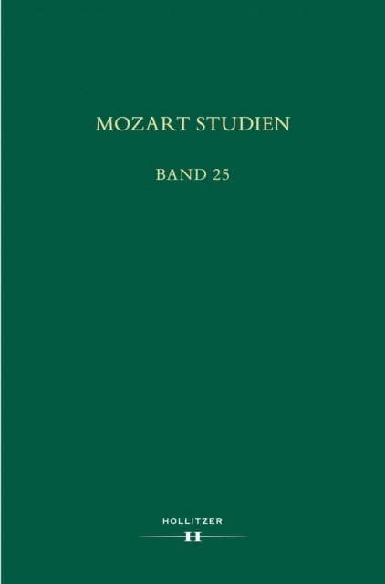 Milada Jonasova, Tomislav Volek, Manfred Hermann Schmid - Mozart Studien Band 25, E-bok