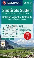 KOMPASS Wanderkarte Südtirols Süden, Bolzano Vigneti e Dolomiti, Val di Cembra, Val di Fiemme 1:50 000