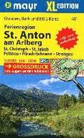 Mayr Wanderkarte Ferienregion St. Anton am Arlberg XL 1:25.000