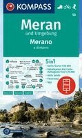 KOMPASS Wanderkarte 53 Meran und Umgebung / Merano e dintorni 1:50.000, Övrigt