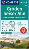 KOMPASS Wanderkarte 076 Gröden, Seiser Alm / Val Gardena, Alpe di Siusi 1:25.000