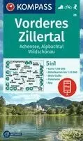 KOMPASS Wanderkarte 28 Vorderes Zillertal 1:50.000