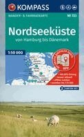 KOMPASS Wanderkarten-Set 723 Nordseeküste von Hamburg bis Dänemark (2 Karten) 1:50.000, Övrigt