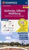 KOMPASS Fahrradkarte 3222 Südheide, Gifhorn, Wolfsburg mit Knotenpunkten 1:50.000, Övrigt