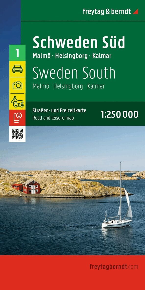 freytag & berndt - Sweden South Road and Leisure Map. Tillgänglighet: Lägg i varukorg