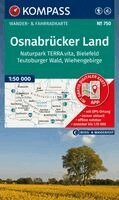 KOMPASS Wanderkarte 750 Osnabrücker Land, NP TERRA.vita, Bielefeld, Teutoburger Wald, Wiehengeb. 1:50.000, Övrigt