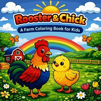 Rooster & Chick A Farm Coloring Book for Kids