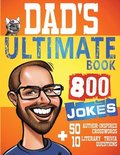 Dad's Ultimate Book 800 Jokes + 50 Author Inspired Crosswords + 10 Literary Trivia Questions