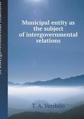 Municipal entity as the subject of intergovernmental relations