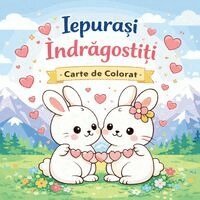 Iepurași îndrăgostiți - Carte de colorat