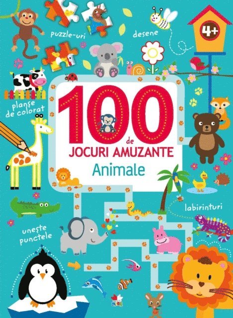 Litera Media Group - 100 de jocuri amuzante. Animale, E-bok