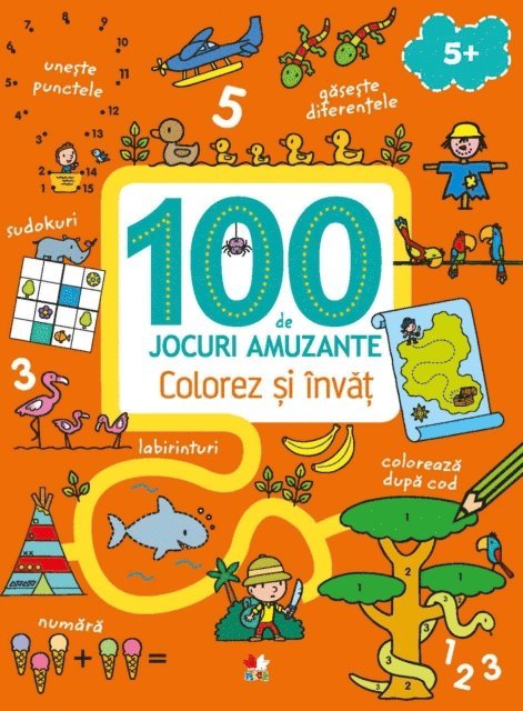 Litera Media Group - 100 de jocuri amuzante. Colorez și învăț, E-bok