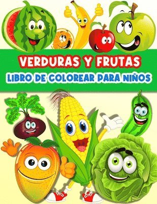 Am Publishing Press - Libro De Colorear Frutas Y Verduras Para Niños Y Niñas, Häftad