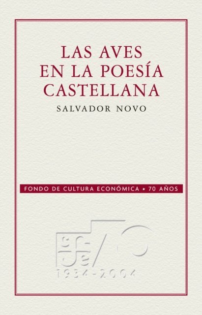 Salvador Novo - Las aves en la poesía castellana, E-bok