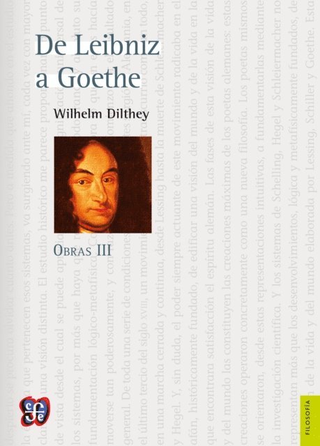 Wilhelm Dilthey, Eugenio Imaz, Juan Roura, Wenceslao Roces, Jose Gaos - Obras III. De Leibniz a Goethe, E-bok