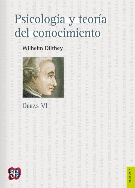 Wilhelm Dilthey, Eugenio Imaz - Obras VI. Psicología y teoría del conocimiento, E-bok
